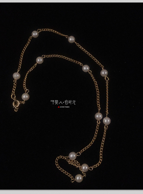 瑕疵特价 珍珠金中长项链 予美人vintage