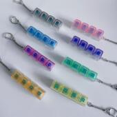 跨境爆款 PC全透材质4键解压试轴器按压有声清脆透明帽捏捏玩具扣