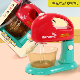 仿真做饭厨具全套玩具 儿童宝宝迷你小厨房搅拌机打蛋器电动套装