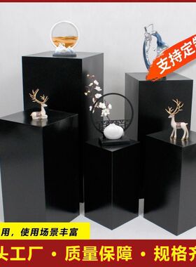 婚庆道具铁艺黑色方形柱子路引摆件婚礼堂舞台装饰布置道具甜品台