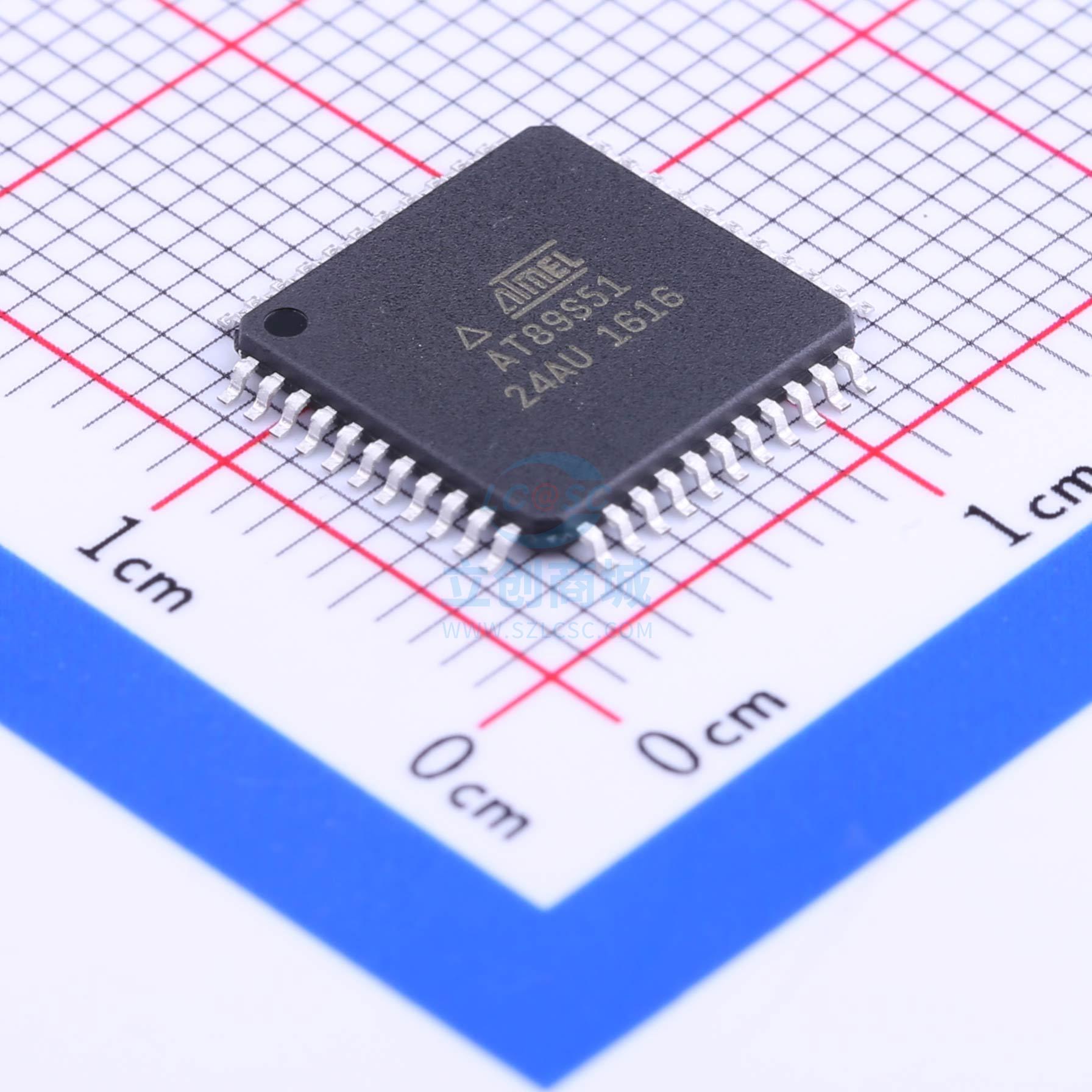 单片机(MCU/MPU/SOC) AT89S51-24AU TQFP-44_10x10x08P MIC 全新