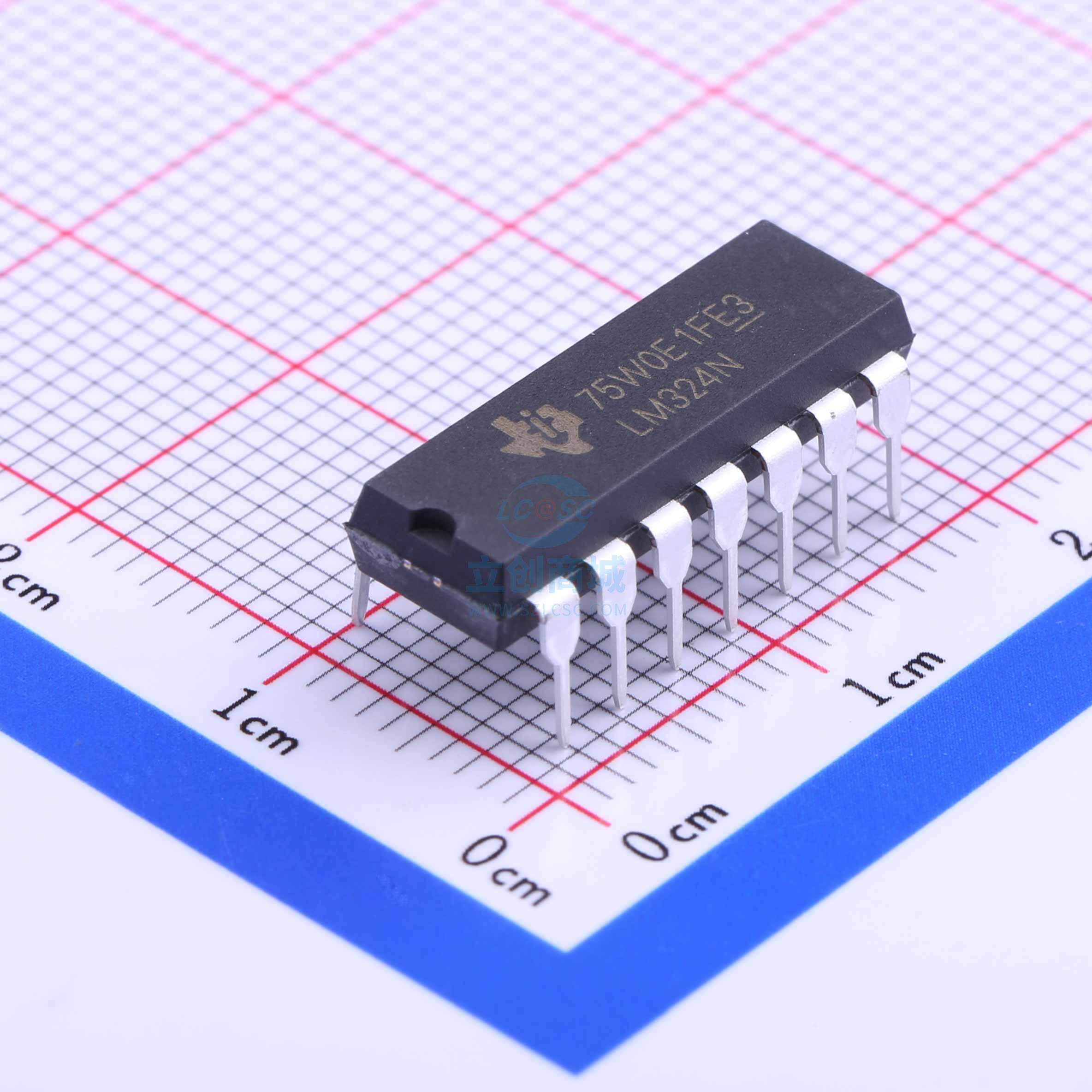 运算放大器 LM324N DIP-14 TI 全新原装进口