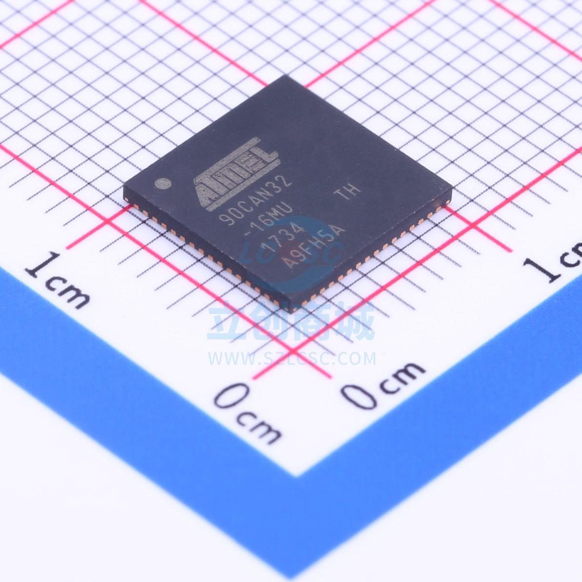 单片机(MCU/MPU/SOC) AT90CAN32-16MU QFN-64_9x9x05P 全新原装进