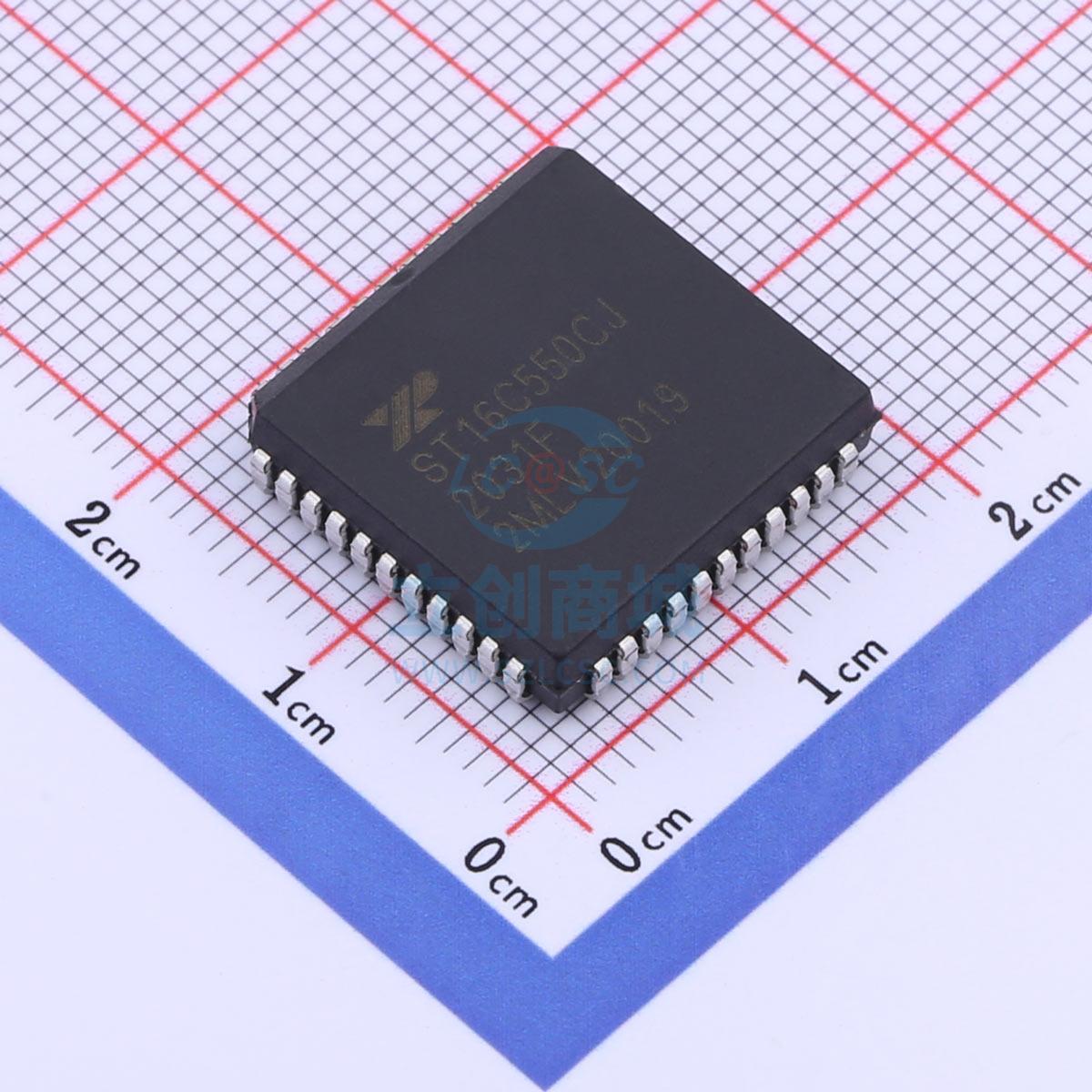 总线转UART ST16C550CJ44-F PLCC-44(16.59x16.59) MaxLinear