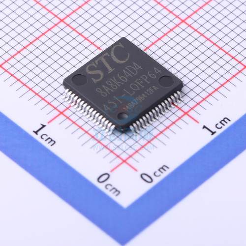 单片机(MCU/MPU/SOC) STC8A8K64D4-45I-LQFP64 LQFP-64S  全新原