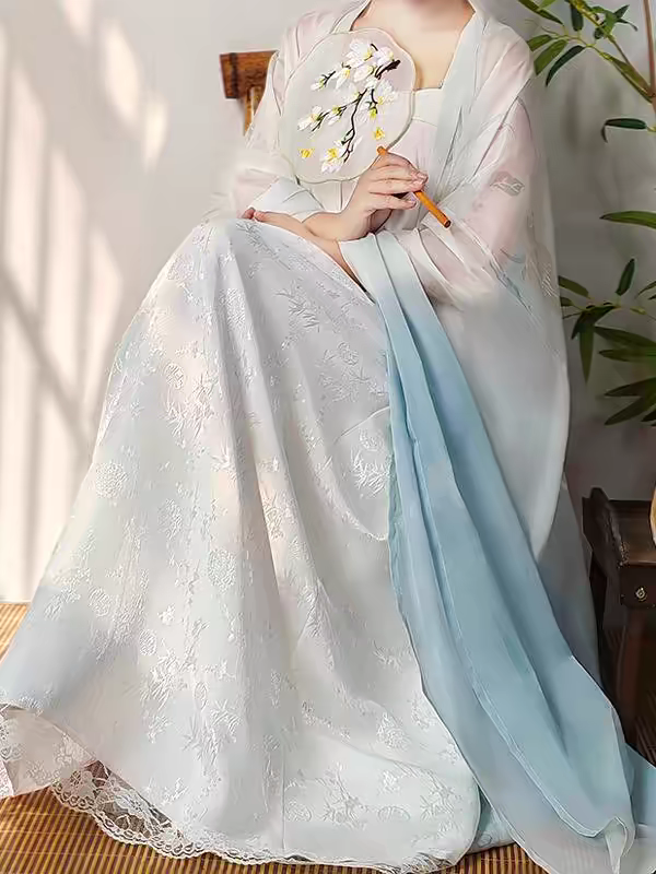 汉服马面裙旗袍内衬裙防走光冬季保暖衬裙半身长裙白色蕾丝打底裙