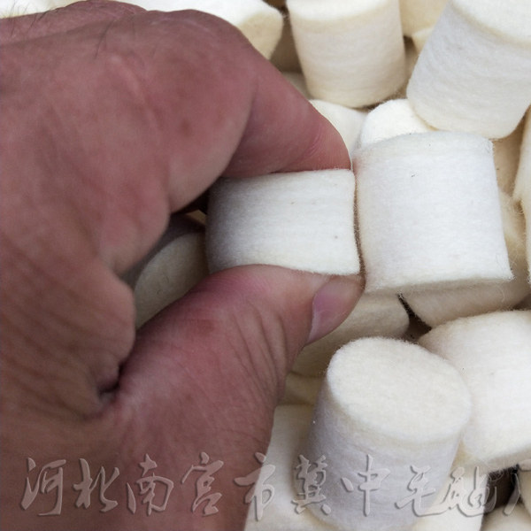 细白松软羊毛毡密封垫垫圆圈 密封圆柱 萨克斯乐器羊毛毡圆柱吸音