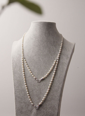 原创天然珍珠手工碧玺佛牌链子