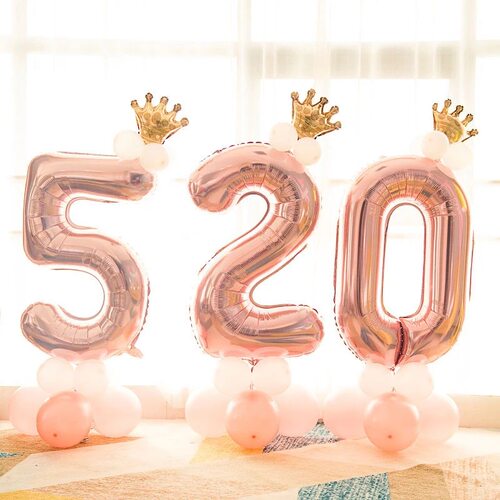 520数字立柱情人节装饰生日派对