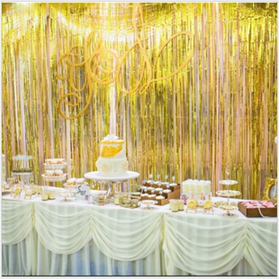 雨丝帘装饰婚房婚庆舞台场景布置晚会拉花流苏彩条宝宝生日背景墙