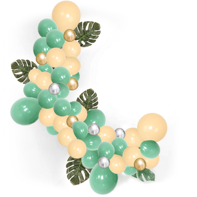 森系简约牛油果绿色乳胶气球链婚庆生日派对套餐创意婚礼装饰布置