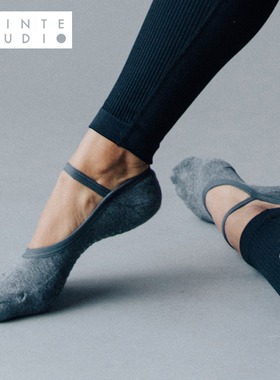 防滑瑜伽袜PointeStudio露脚背Karina专业列普拉提袜舞蹈跳操短筒