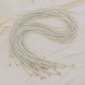 6mm高亮不掉皮仿珍珠链条配件口金包长款 包带细链条手机斜挎链子