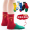 Pure cotton medium tube red~Football World Cup ◆ 5 pairs