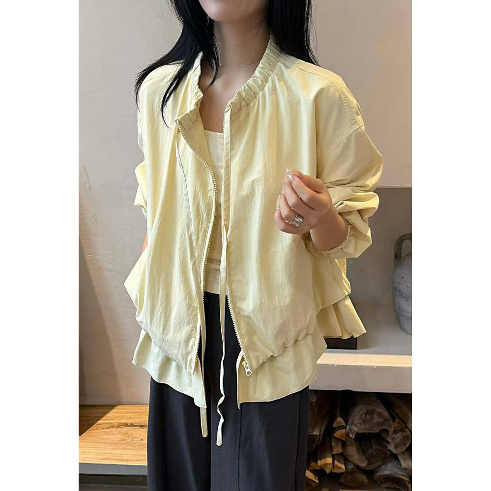 公主风木耳边系带衬衫女宽松中长款设计感小众百搭上衣