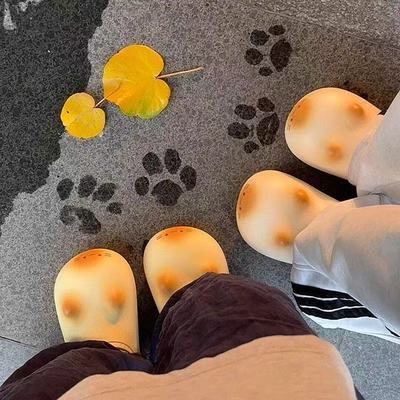 2025新款小猫棉拖鞋女冬季可爱卡通居家厚底增高不滑防水保暖情侣