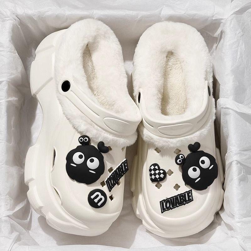 加绒洞洞鞋女款冬季2024