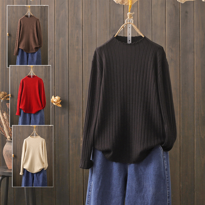 秋冬大码200斤装百搭软糯针织衫