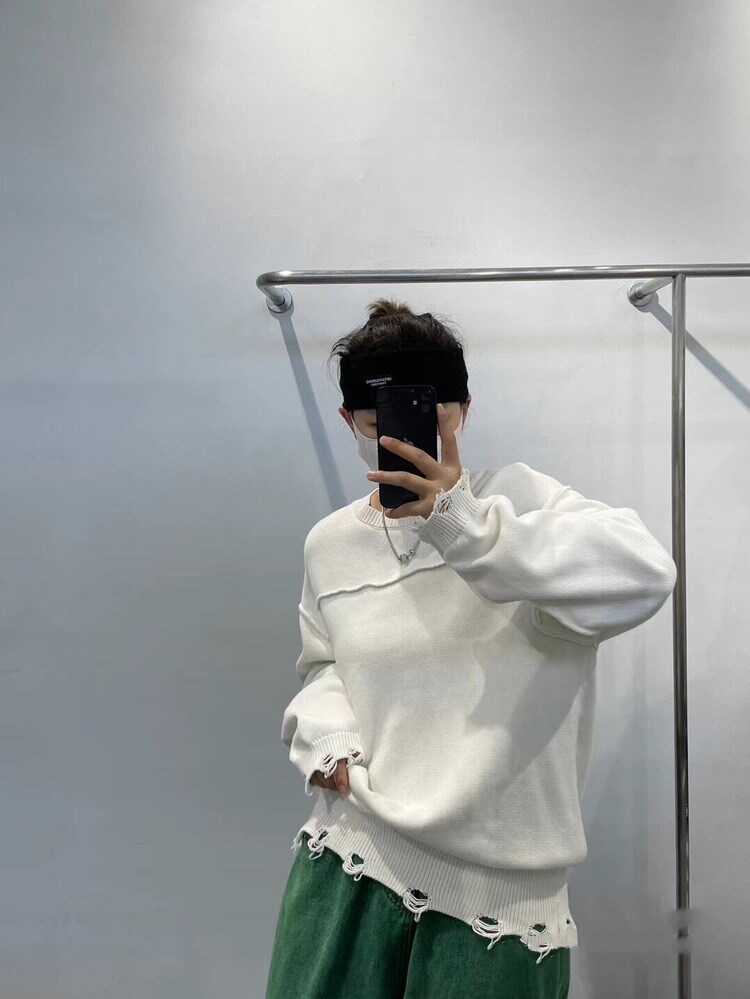 唐卡秋冬新款韩版时尚百搭圆领套毛针织衫