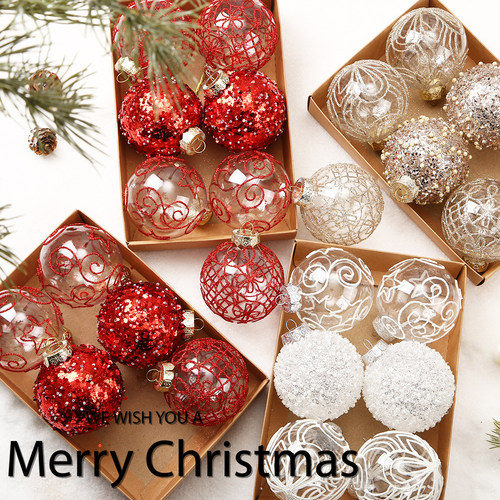 8cm圣诞球装饰精品彩绘球