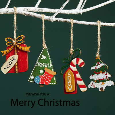 圣诞小挂件老人雪人礼包袜子挂件