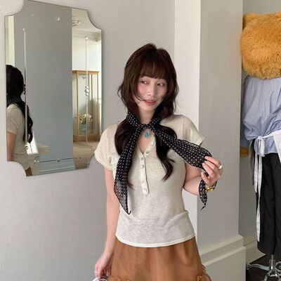 youthink十三行春季新款领短袖