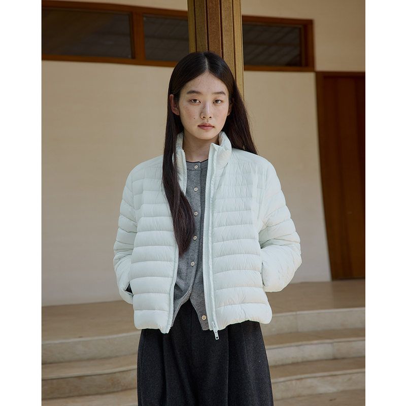 【EVERTRUE】90%白鸭绒轻羽绒服女2025冬季韩版立领宽松外套68061