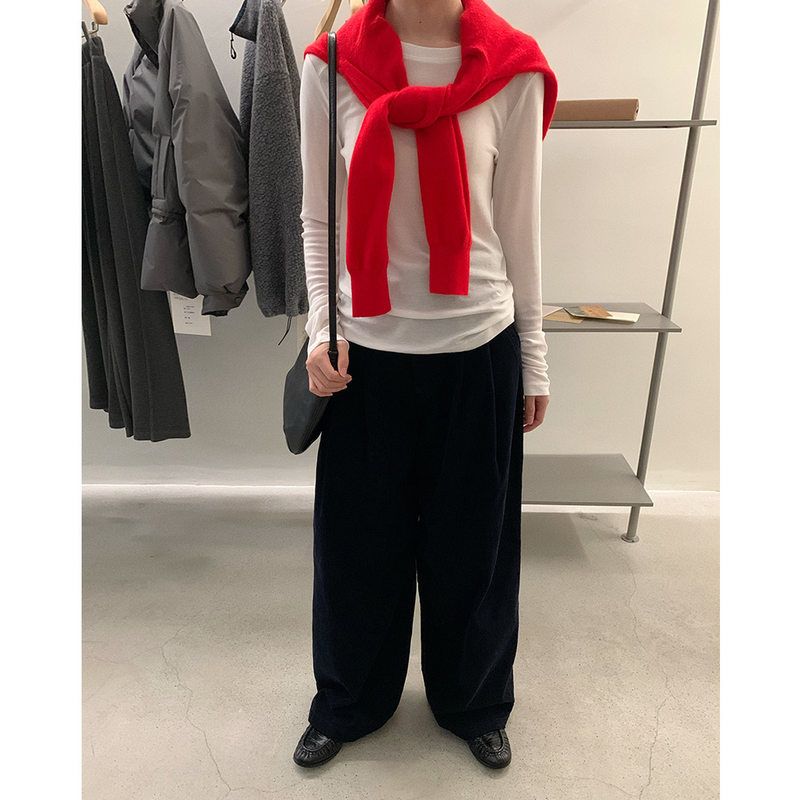 【EVERTRUE】羊毛2025秋冬季韩版纯色针织打底衫天丝上衣32721