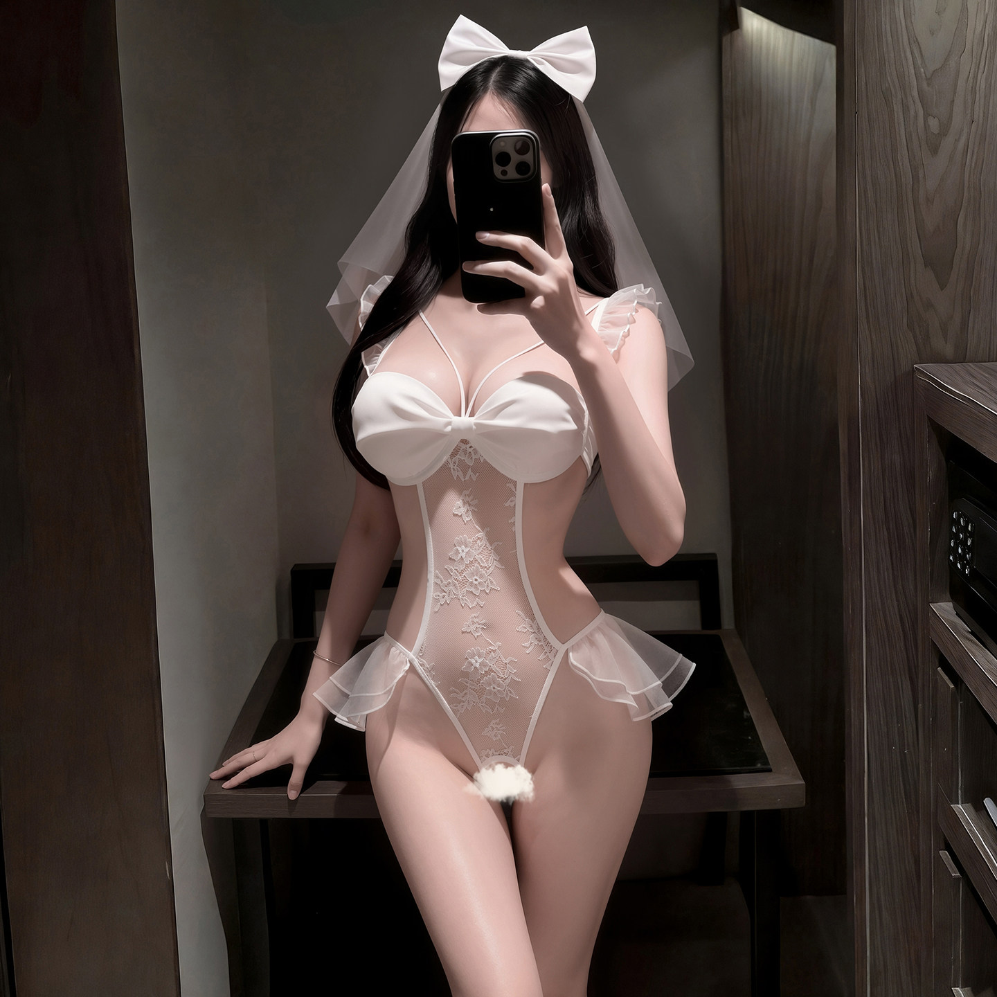 钢圈聚拢小胸qq内衣情调婚纱套装