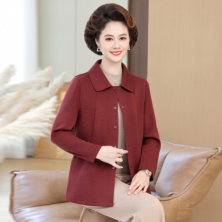 2026秋妈妈大码薄款中长风衣