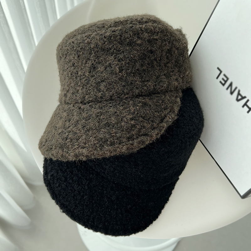 复古英伦毛呢帽子秋冬女韩版洋气百搭平顶鸭舌帽气质街头马术帽潮