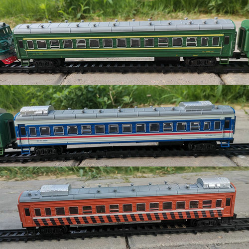 奥乐仿真小火车模型轨道玩具1:75绿皮YZ22型客车厢工程救援车厢