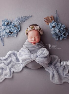kd满月道具新生的儿拍照帽子初生婴儿摄影裹布影楼上门拍摄主题