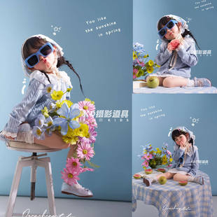 KD道具儿童摄影服装女童写真拍照衣服影楼可爱女孩艺术照主题新款