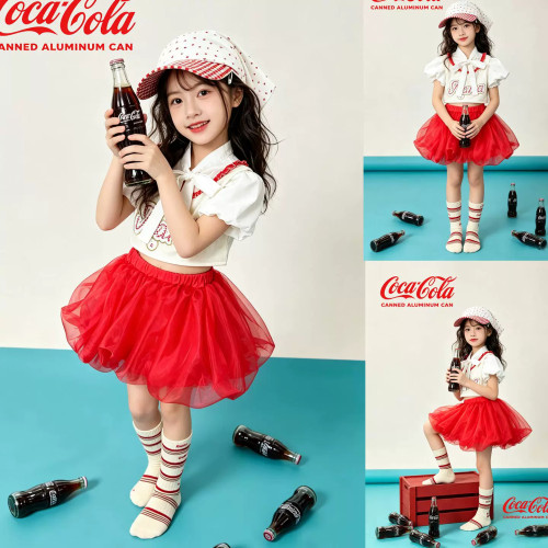 儿童摄影服装影楼拍照主题多巴胺亮色女孩艺术照写真服中大童衣服