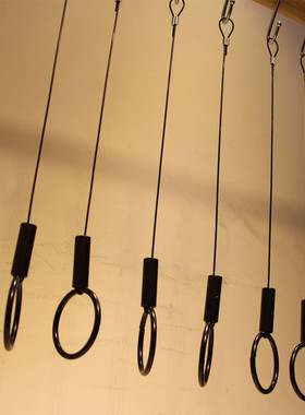 服装店吊环吊挂衣架展示架黑色钢丝吊架0.2—3米长挂衣服吊环