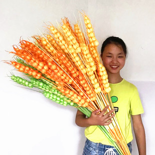 仿真大麦穗手工干花束客厅落地假花干枝插花居家新房装饰高枝大麦