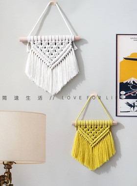Macrame波西米亚挂毯手工作业diy编织挂毯材料包装饰品壁挂北欧风