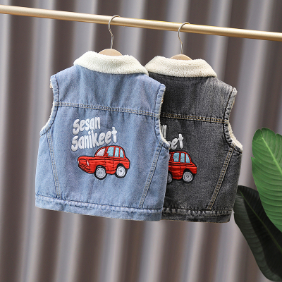 秋冬羊羔绒儿童马甲中小童春秋