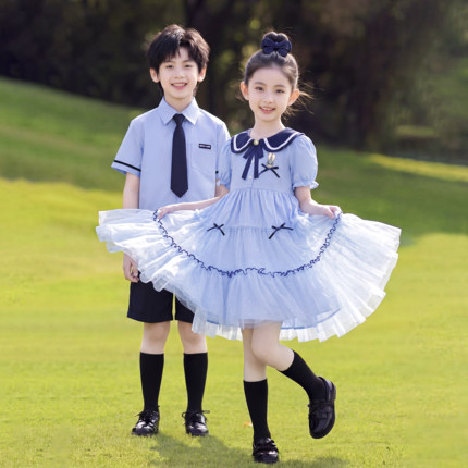 六一儿童演出服夏季幼儿园毕业照班服小学生朗诵合唱比赛表演服