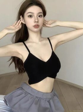 短款交叉吊带打底性感