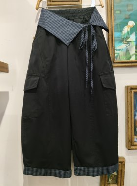 秋季新品 男童女童可亲子 藏青色 工装弯刀裤+腰封 2件套 399元