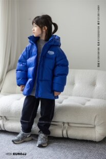 冬季新款 男童女童可亲子 蓝色带帽（可卸）羽绒服 110-170 989元
