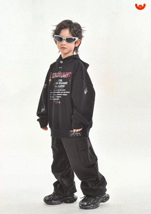 冬季新款 男童女童 黑色 一体绒带帽卫衣 110-170 379元