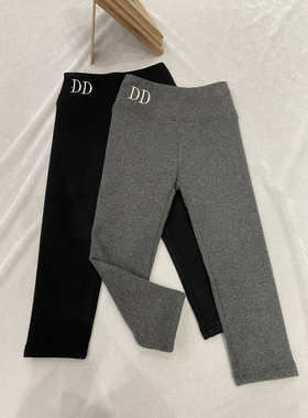 Half modern冬装女童可亲子 黑色灰色弹力加绒一体绒打底裤 286元