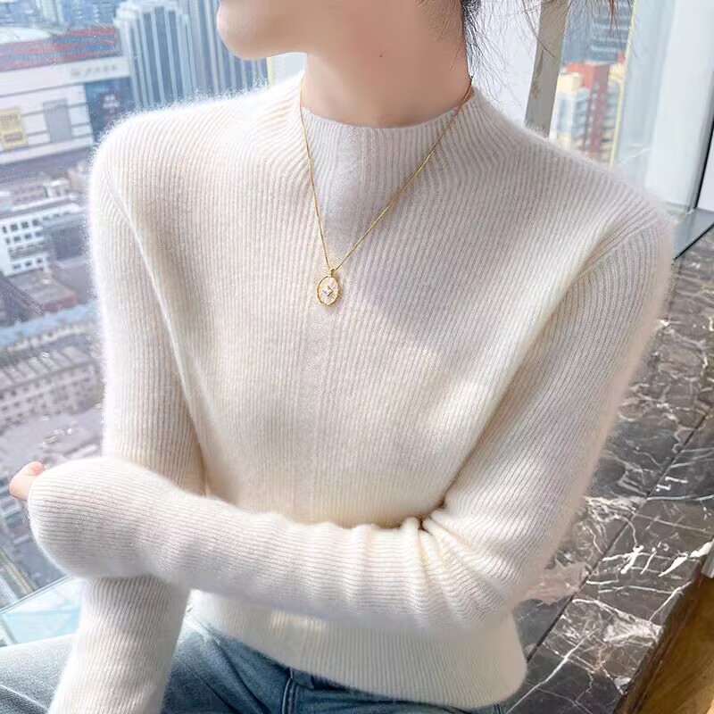 一线成衣修身羊毛打底衫女