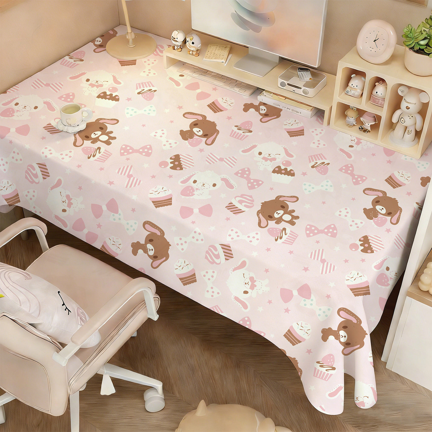 高颜值甜点兔卡通防水防油免洗桌布学生宿舍儿童房写字桌餐桌布,居家布艺,桌布,淘宝优惠券,粉丝福利购,淘宝优惠卷