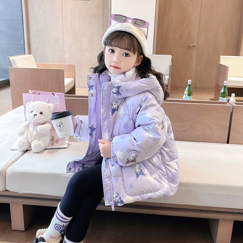 韩国儿童装女童冬装渐变库洛米羽绒服洋气保暖不透风外套童装大衣