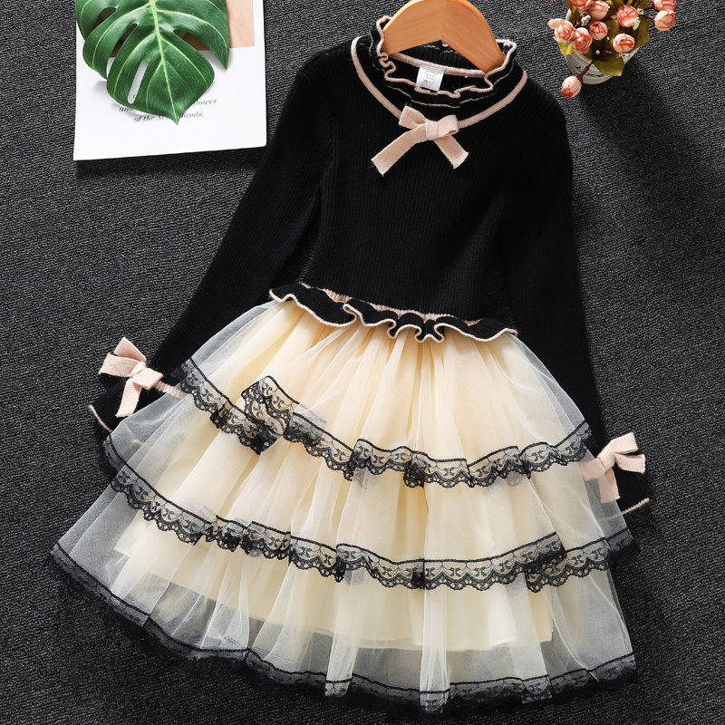 新款洋气风针织生日秋冬季连衣裙