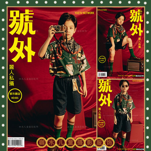 男女复古舞台表演儿童摄影服装